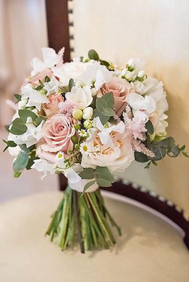 Blush Colored wedding flowers